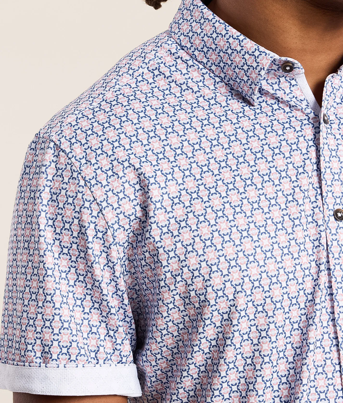 Tops | J.B. Holt Athletic Performance Stretch Shirt White Blue
