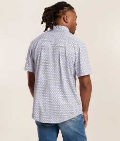 Tops | J.B. Holt Athletic Performance Stretch Shirt White Blue