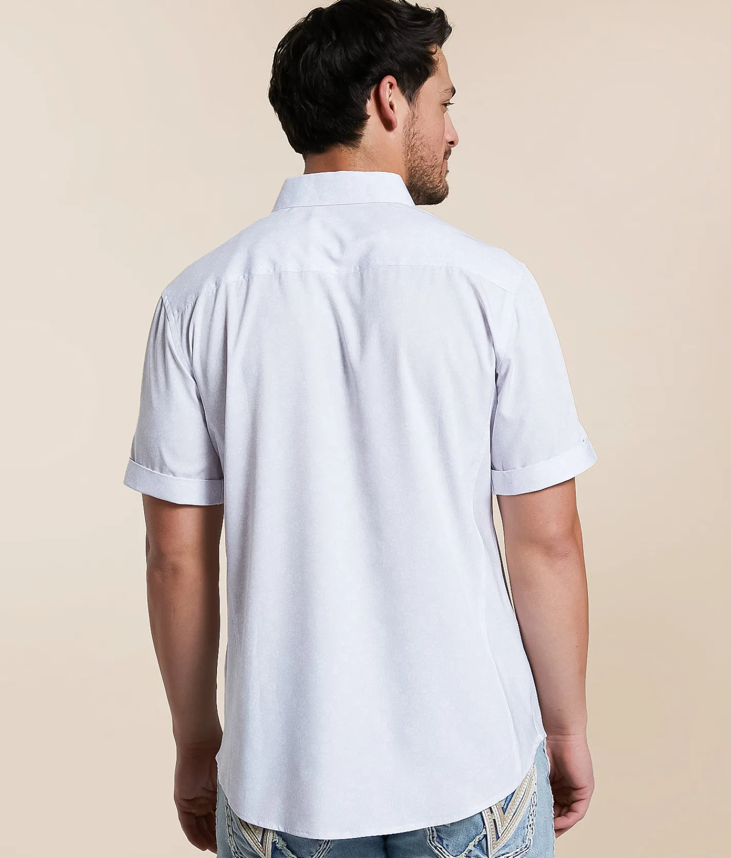 J.B. Holt Athletic Performance Stretch Shirt White Grey New