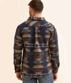 Departwest Athletic Southwestern Shacket Black New