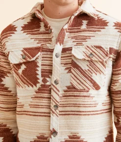 Coats & Jackets | Departwest Athletic Southwestern Shacket Mauve Cream