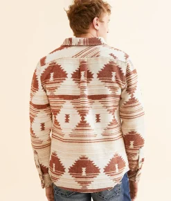 Coats & Jackets | Departwest Athletic Southwestern Shacket Mauve Cream