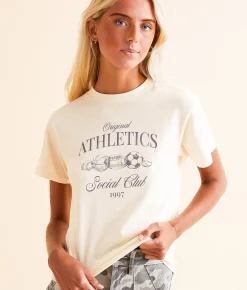Desert Dreamer Athletics Social Club T-Shirt Marshmallow Sale