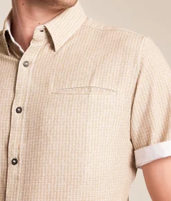 J.B. Holt Athletic Striped Performance Stretch Shirt Brown White Online
