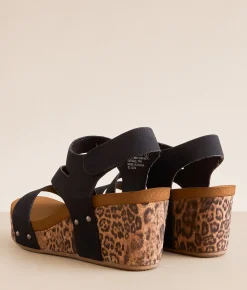 Shoes | Very G Atlas Cheetah Wedge Sandal Black