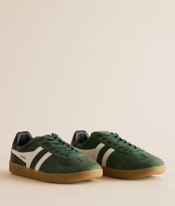Activewear|Shoes | Gola® Atlas Leather Sneaker Evergreen Offwhite Blk Gu