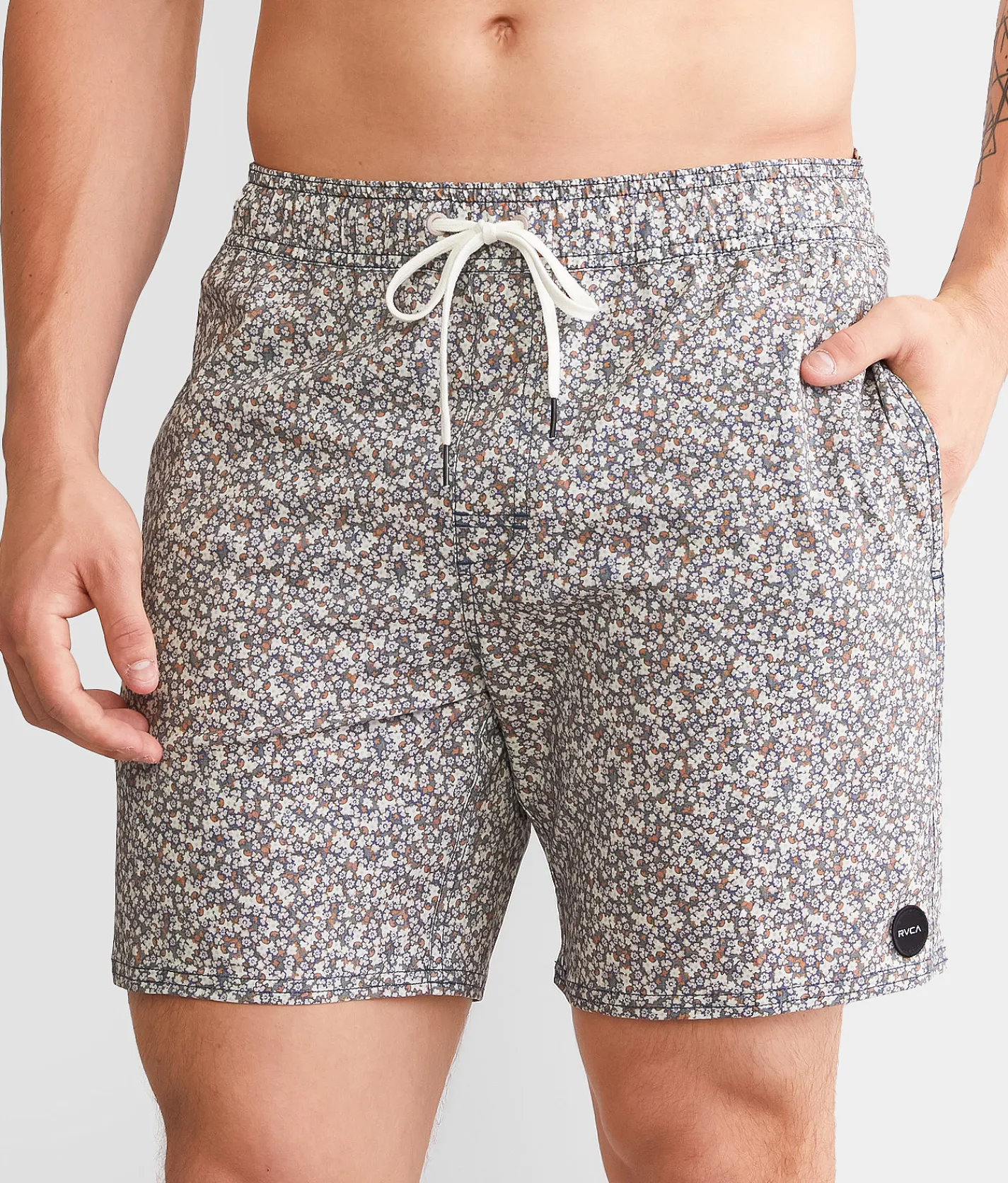 RVCA Atlas Stretch Swim Trunks Pale Mauve Discount