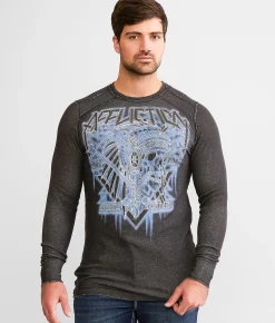 Graphic T-Shirts | Affliction Atomic Iron Reversible Thermal White Black