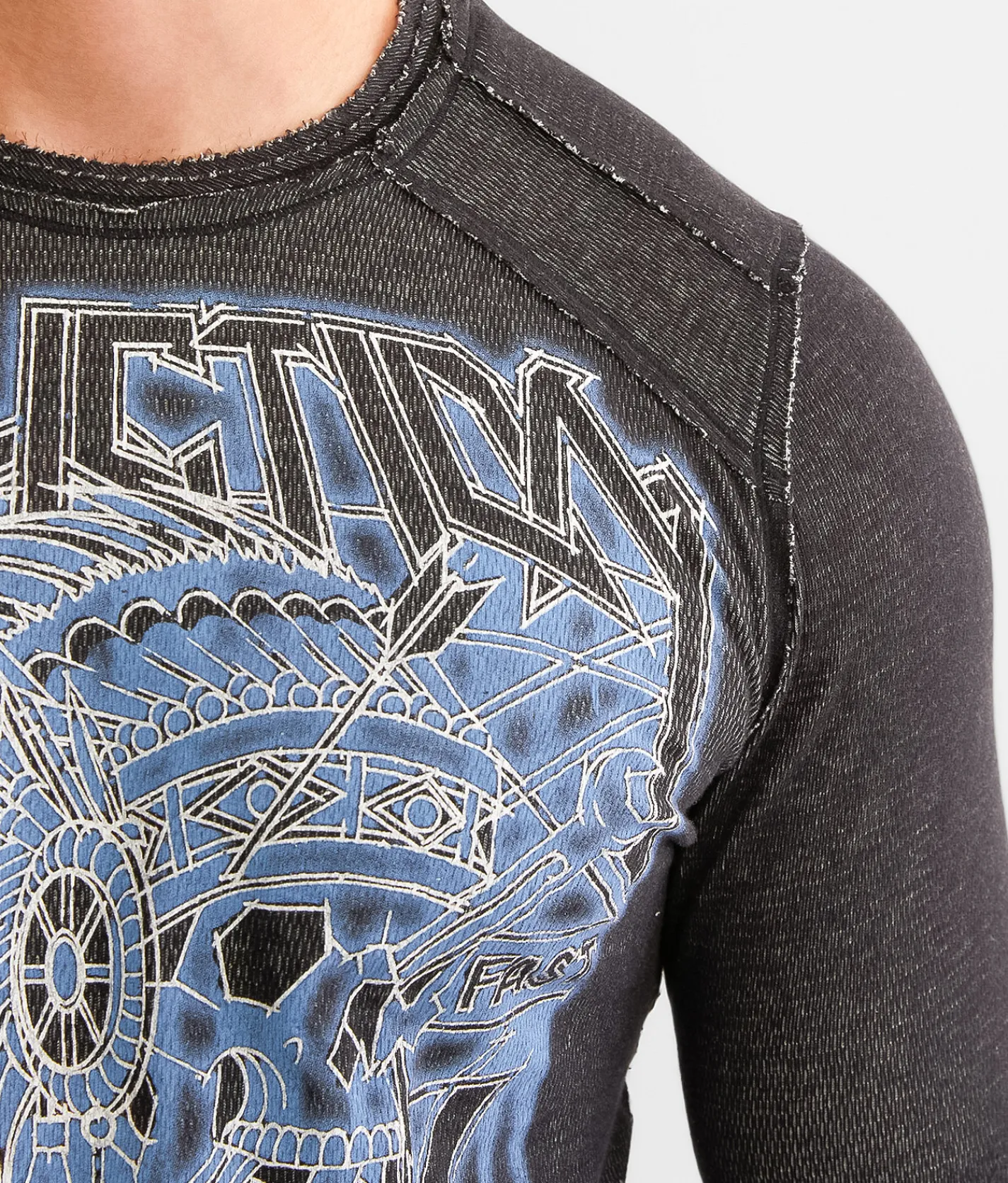 Graphic T-Shirts | Affliction Atomic Iron Reversible Thermal White Black