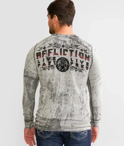 Graphic T-Shirts | Affliction Atomic Iron Reversible Thermal White Black