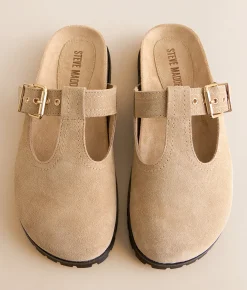 Shoes | Steve Madden Atticus Cut-Out Leather Clog Shoe Taupe Suede