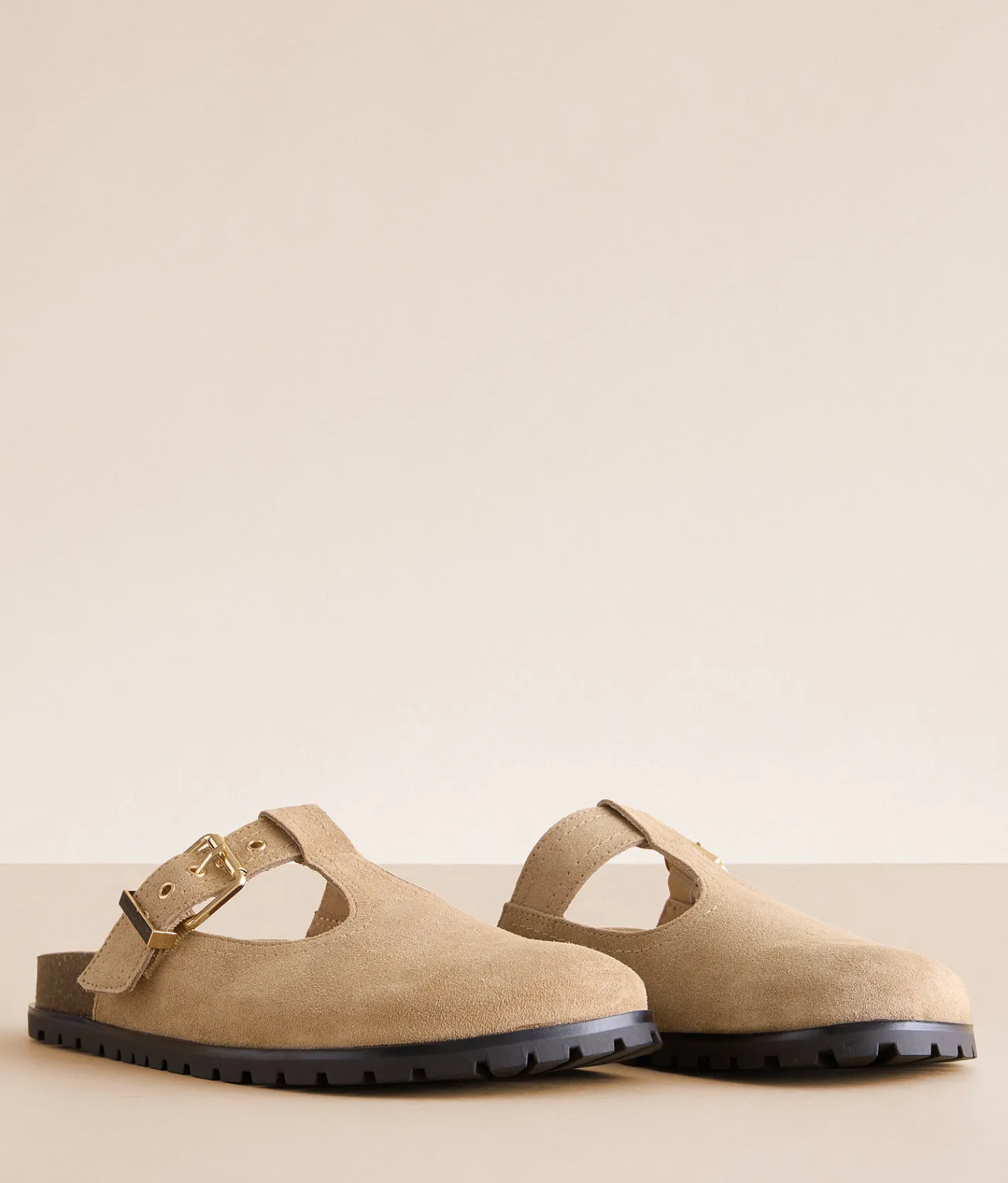 Shoes | Steve Madden Atticus Cut-Out Leather Clog Shoe Taupe Suede