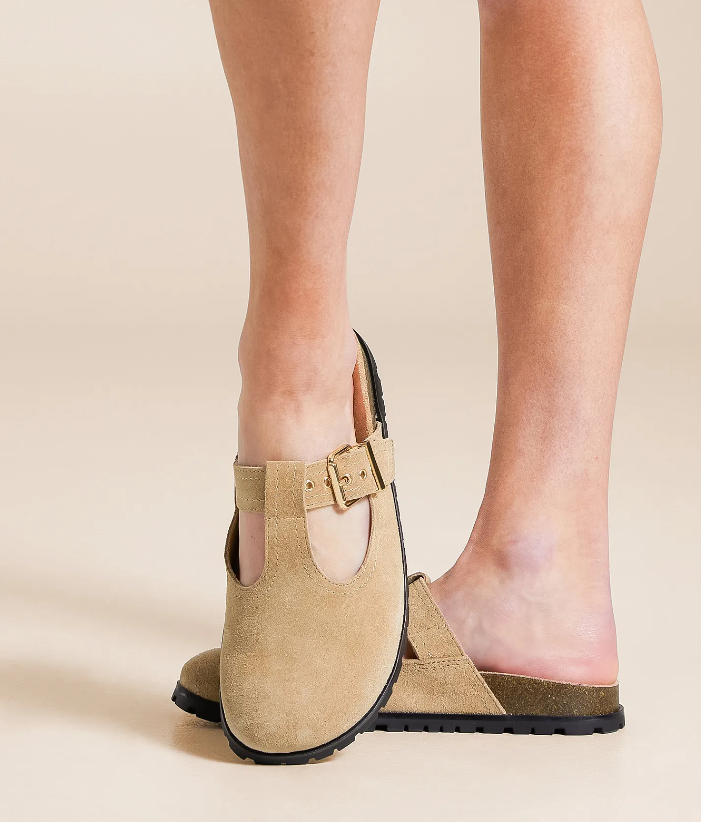 Shoes | Steve Madden Atticus Cut-Out Leather Clog Shoe Taupe Suede