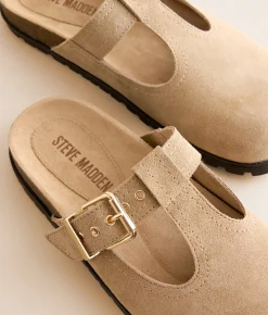 Shoes | Steve Madden Atticus Cut-Out Leather Clog Shoe Taupe Suede