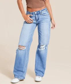 Bottoms | VERVET by Flying Monkey Aubrey Low Baggy Wide Leg Jean Pleasant