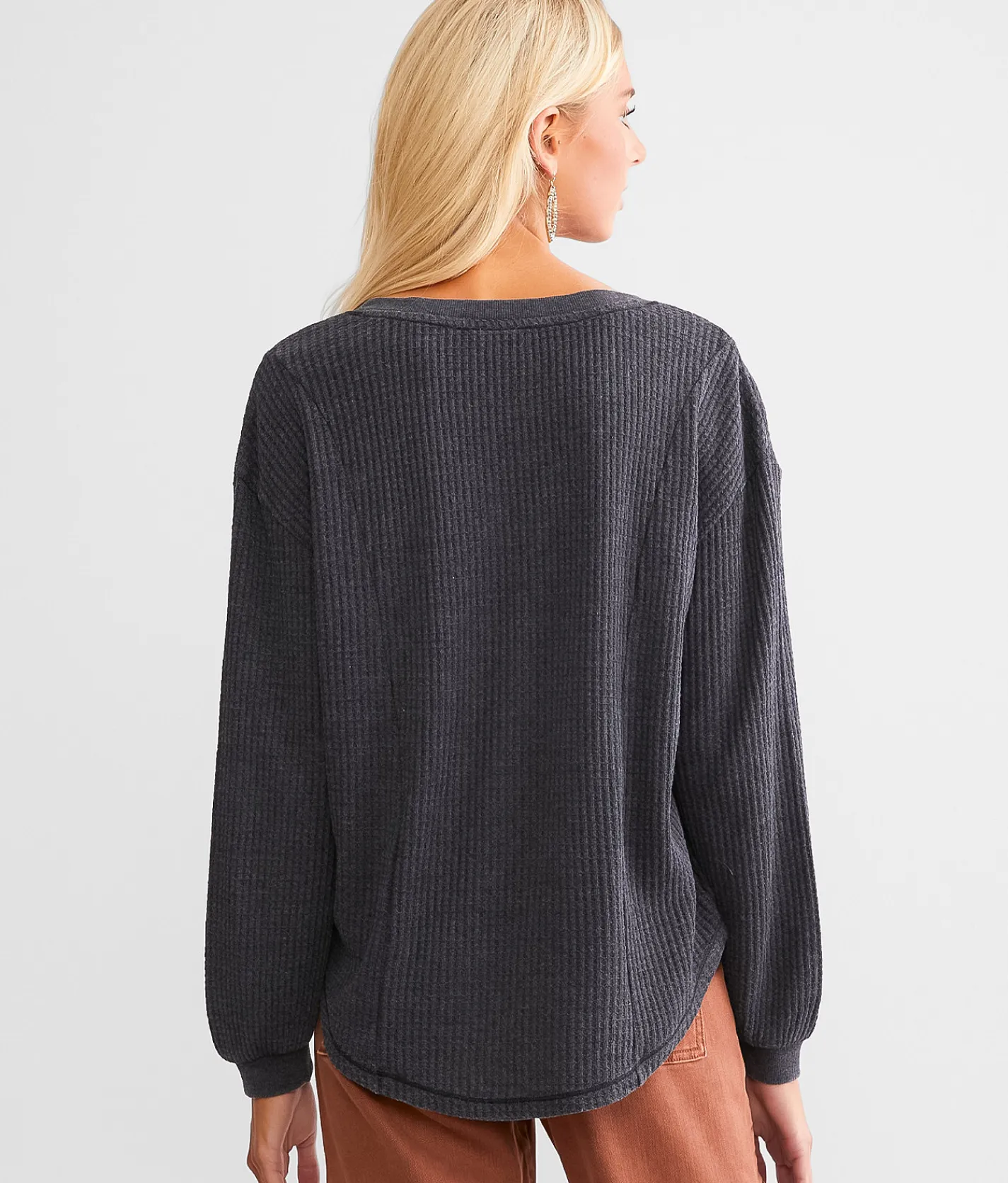 White Crow Audrey Waffle Knit Top White