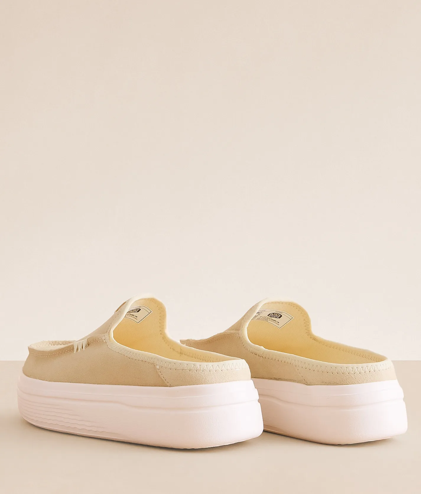 HEYDUDE™ Austin Lift Classic Leather Mule Custard New