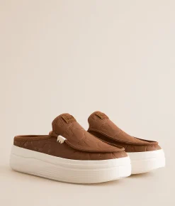 Shoes | HEYDUDE™ Austin Lift Deboss Skulls Mule Shoe Tan