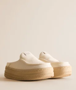 Shoes | HEYDUDE™ Austin Lift Espadrille Woven Mule Shoe Egret