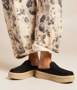 Shoes | HEYDUDE™ Austin Lift Espadrille Woven Mule Shoe Black