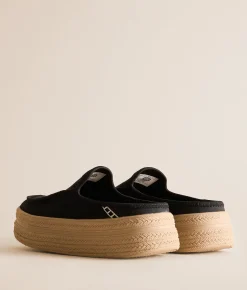 Shoes | HEYDUDE™ Austin Lift Espadrille Woven Mule Shoe Black