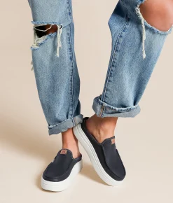 Shoes | HEYDUDE™ Austin Lift Leather Mule Shoe Black