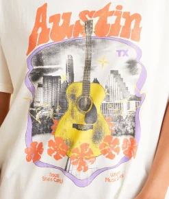 Tops | Girl Dangerous Austin, TX T-Shirt Vintage White