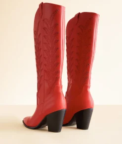 Beast Fashion Autumn Glitz Western Boot Red Sale