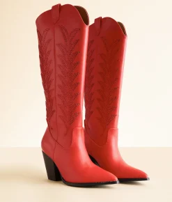 Beast Fashion Autumn Glitz Western Boot Red Sale