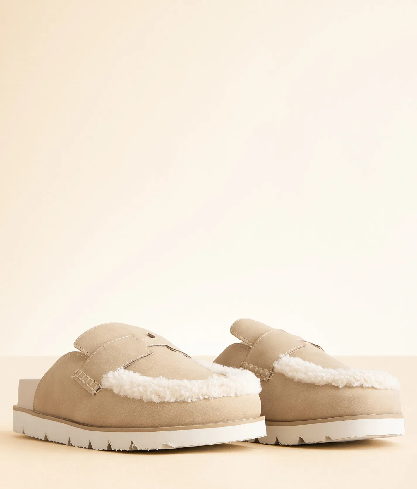 Oasis Society Avalon Sherpa Mule Khaki Online