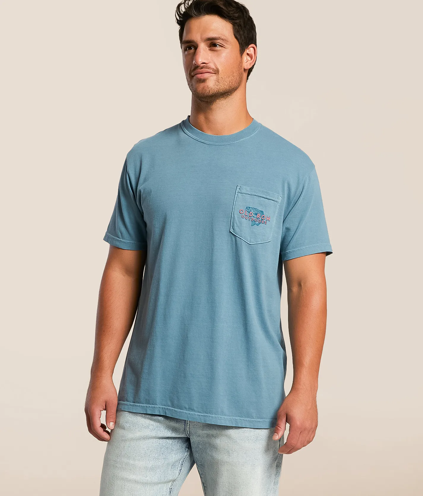 Old Row Average Fisherman T-Shirt Washed Denim Sale