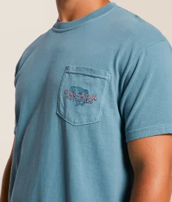 Old Row Average Fisherman T-Shirt Washed Denim Sale