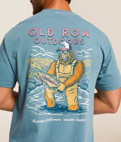 Old Row Average Fisherman T-Shirt Washed Denim Sale