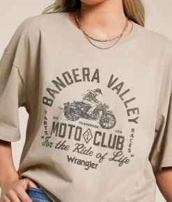 Tops | Wrangler® Avery Moto Oversized T-Shirt Dune