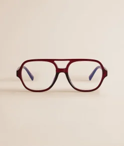 BKE Aviator Blue Light Glasses Wine Online