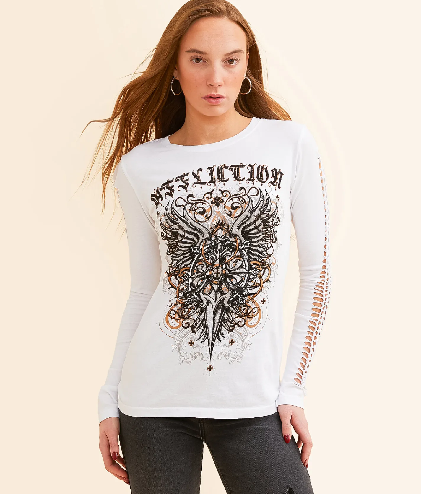 Affliction Awakening Light T-Shirt White New