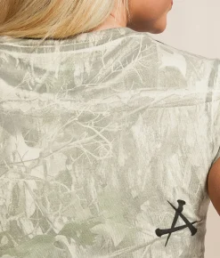 Tops | Affliction Ayala Cropped T-Shirt White