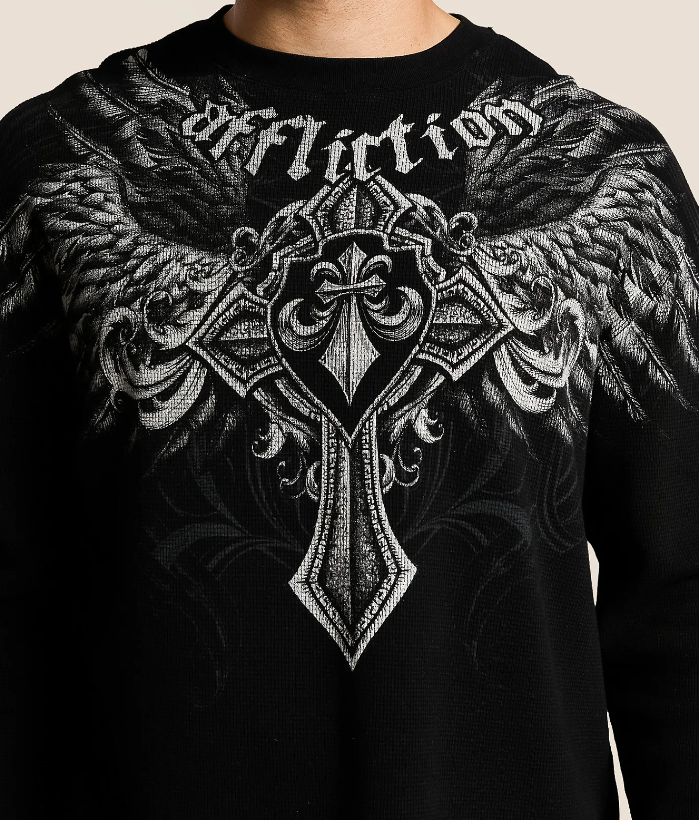 Affliction Ayala Thermal Black Discount