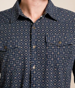 Gentry County Aztec Athletic Stretch Shirt Navy Brown Best