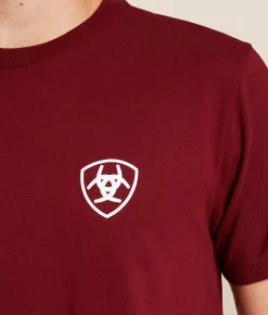 Tops|Graphic T-Shirts | Ariat Aztec Outline T-Shirt Cabernet