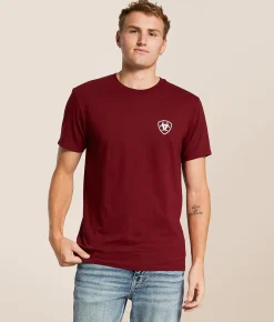 Tops|Graphic T-Shirts | Ariat Aztec Outline T-Shirt Cabernet