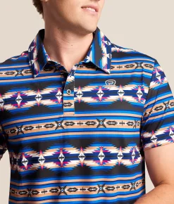 Tops | Hooey x Rock & Roll Denim Aztec Polo Royal