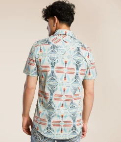 Rock & Roll Denim Aztec Stretch Shirt Natural Online
