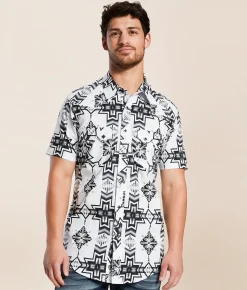 Tops | Rock & Roll Denim Aztec Stretch Shirt Black