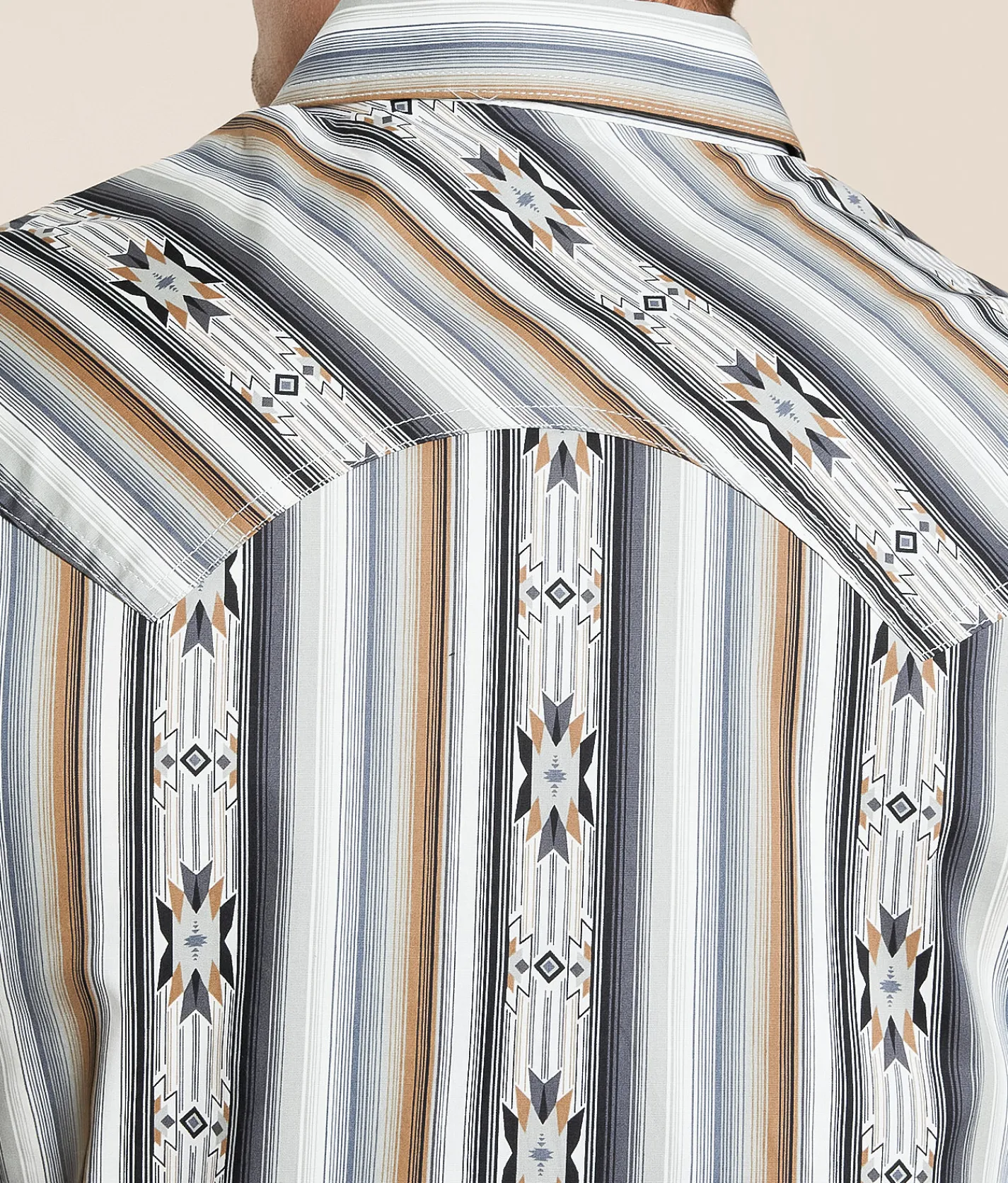 Rock & Roll Denim Aztec Striped Stretch Shirt Black Online