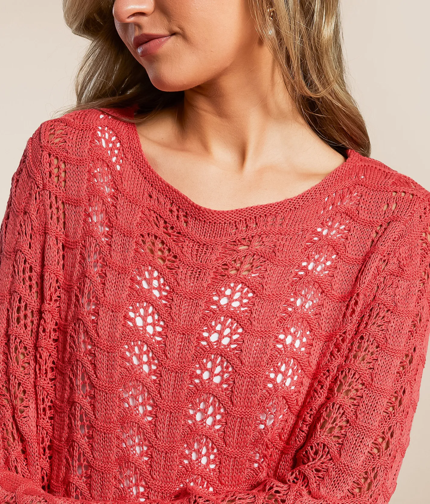 Tops | Z Supply Azura Crochet Sweater Persimmon