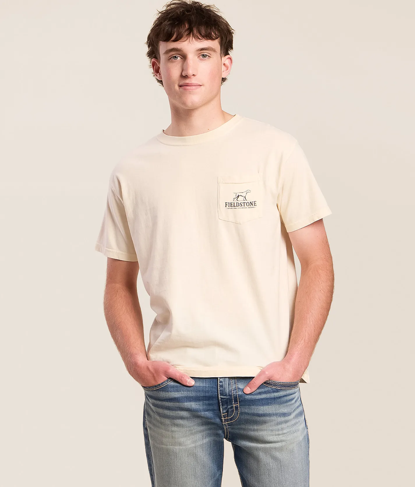 Tops|Graphic T-Shirts | Fieldstone Backboard Rider T-Shirt Ivory