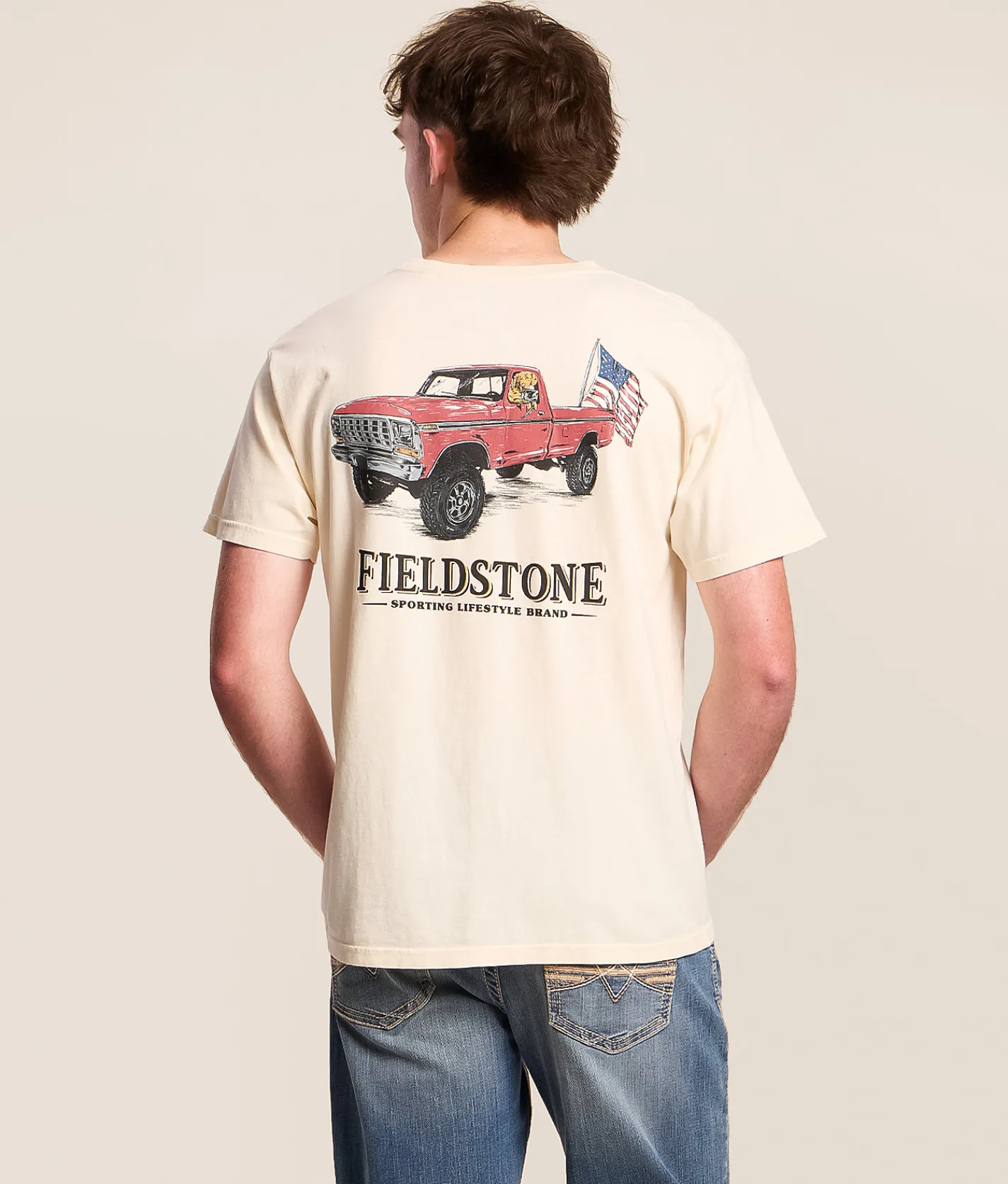 Tops|Graphic T-Shirts | Fieldstone Backboard Rider T-Shirt Ivory
