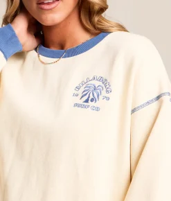Tops | Billabong Back To It Pullover White Cap