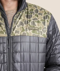 Tops|Coats & Jackets | Fieldstone Backwoods Camo Quilted Jacket Camo Dark Grey